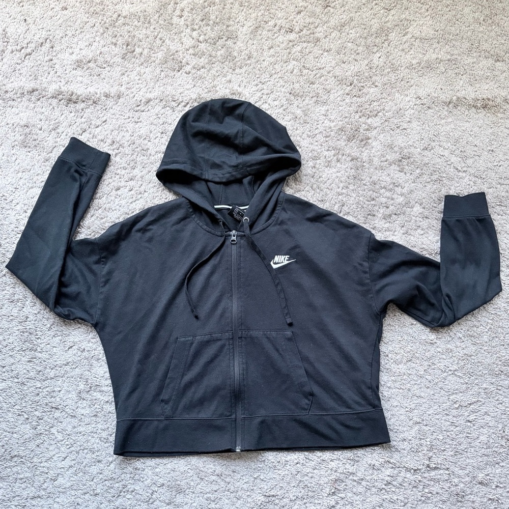 Nike Women's Black Zip-Up Hoodie